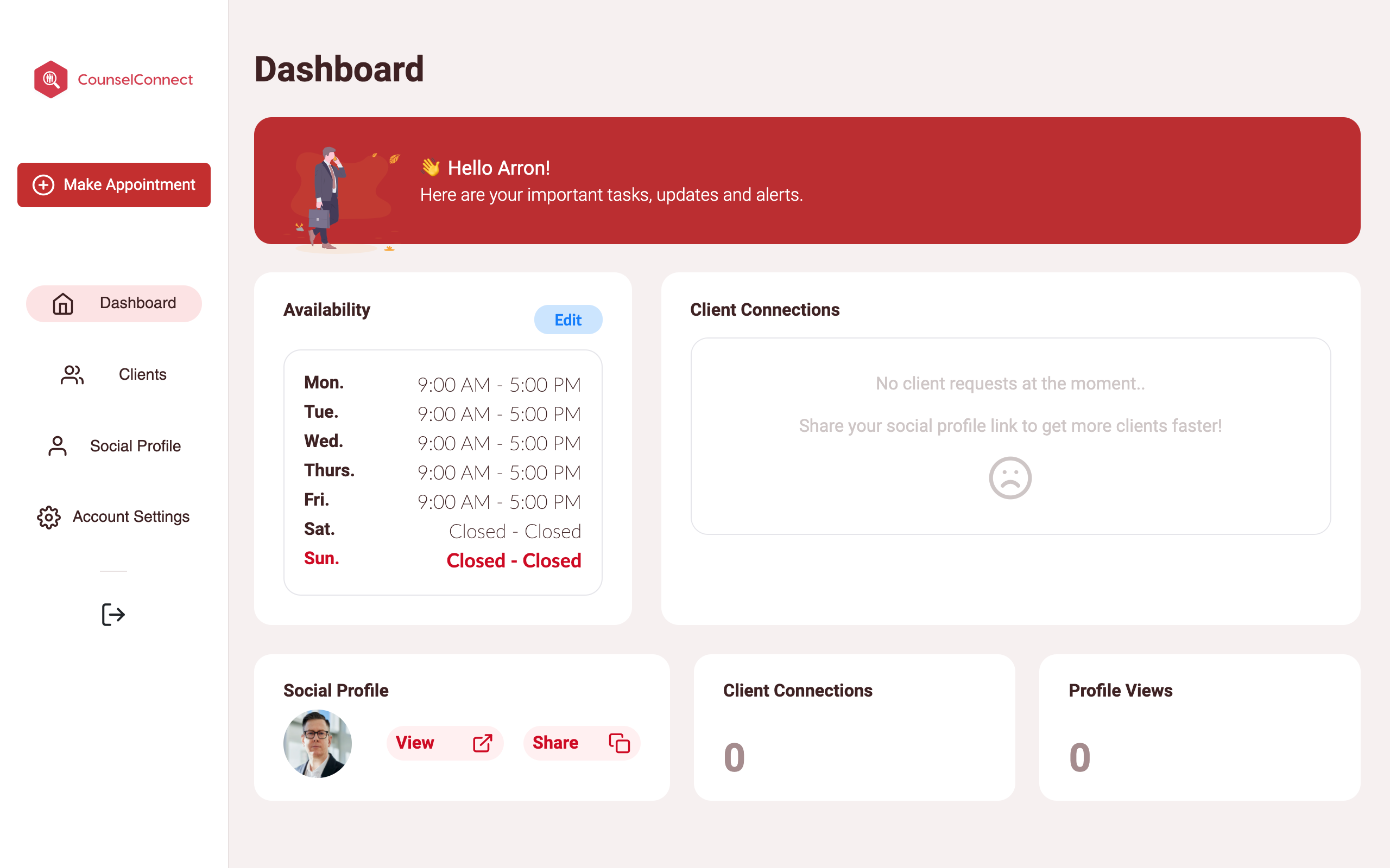 sole practitioner dashboard